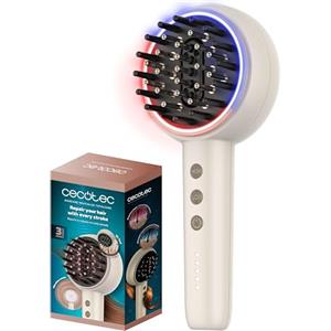 Cecotec Spazzola riparatrice con microcorrenti EMS, luce LED rossa e blu HairCare Revitalize TotalCare. Applicatore di siero e 5 livelli, nutre, rassoda e rafforza i capelli dalla radice