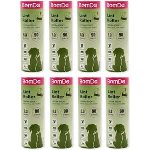BomDa Rullo Adesivo XXL da 16cm Extra Appiccicoso - Con 360 Fogli per Abbigliamento, Divano, Letto e Tappeto (8 Ricariche(profumato))