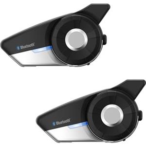 Sena 20S-EVO-11 Auricolare Bluetooth per moto/sistema di comunicazione con altoparlanti HD, Confezione doppia