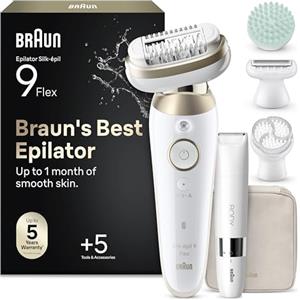 Braun Silk-Épil 9 Flex Epilatore Elettrico Donna, Accessori, 9-481 3d Oro