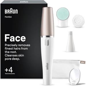 Braun FaceSpa Epilatore Viso Donna con Spazzola di Pulizia, 851V Bianco