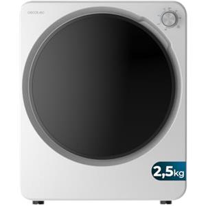 Cecotec Asciugatrice Compatta a Evacuazione 2,5 Kg Bolero DressCode Dry 3150V. 950W, 6 Programmi, Programma ECO, Manopola Intuitiva, Asciugatura Rapida, Ideale per Spazi Piccoli, Bianca