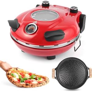 KLAIF Forno elettrico per pizza per interni, LM-rosso (MFSP)