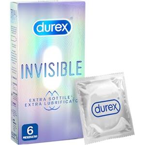 Durex Invisible, Preservativi Ultra Sottili, 6 Profilattici