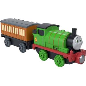 THOMAS & FRIENDS Fisher-Price Il Trenino Thomas Percy e Clarabel a spinta | Treno in metallo per bambini in età prescolare con personaggio classico della serie, con gancio magnetico, JLB71