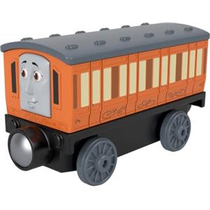 THOMAS & FRIENDS Fisher-Price Il Trenino Thomas Locomotiva Thomas e Annie a Spinta | Treno e vagone in metallo per bambini in età prescolare con personaggio classico della serie, con gancio magnetico, JLB67