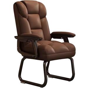 HAQMG Sedia Ufficio Ergonomica Senza Ruote, Poltrona Gaming da Camera da Letto, Poltrona Relax, Divano Libero, Sedia da Studio (Bruin)