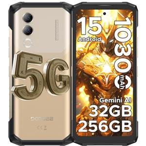 DOOGEERugged BLADE 20 TURBO Rugged Smartphone, 32GB+256GB Telefono Indistruttibile, 10300mAh/33W, MTK Helio G100 Octa Core, 6.6" 120Hz Cellulare Antiurto, 50MP+20MP+16MP, Android 15/NFC/4G Dual SIM/Face ID