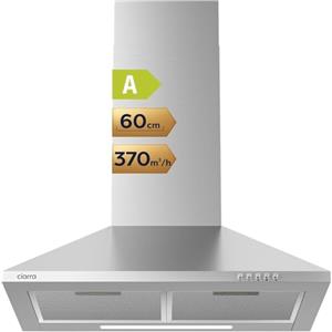 CIARRA Cappa Aspirante 60 cm, 370 m³/h, Scarico/Ricircolo, CAS6201A
