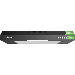 CIARRA Cappa Aspirante Sottopensile 60 cm, Scarico/Ricircolo, CAB6903B