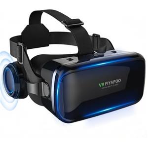 FIYAPOO Occhiali VR 3D con Cuffie, Bambini HD Visore Realtà Virtuale per Film e Giochi, Compatibile con Smartphone Android e iPhone da 4,7 a 6,7 Pollici, Regalo di Natale Perfetto per la Famiglia