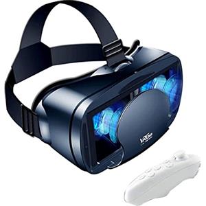 Pmandgk Occhiali VR di realtà virtuale a schermo intero 3D ha messo gli occhiali di realtà virtuale 3D, regolabili Gamepad