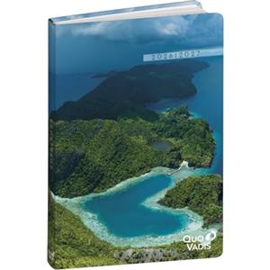 Quo Vadis - Agenda scolastica - 2026-2027 - Eurotextagenda Riciclata - Giornaliera - Multilingua - Respire - Cuore - 12 mesi da agosto a luglio - 12x17 cm