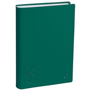Quo Vadis - Agenda scolastica - 2026-2027 - Eurotextagenda - Giornaliera - Multilingua - Touch - Verde - 12 mesi da agosto a luglio - 12x17 cm - Carta Clairefontaine Bianca - Prodotto in Francia