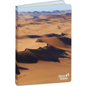 Quo Vadis - Agenda scolastica - 2026-2027 - Eurotextagenda Riciclata - Giornaliera - Multilingua - Respire - Deserto - 12 mesi da agosto a luglio - 12x17 cm