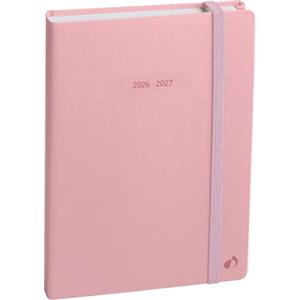 Quo Vadis 1281618Q Diario Scolastico EUROTEXTAGENDA Multilingua Anno 2026-2027 Colore Rosa Formato 12x17cm Giornaliera 12 Mesi Agosto-Luglio Carta Bianca Copertina Rigida vellutata con elastico Pastel
