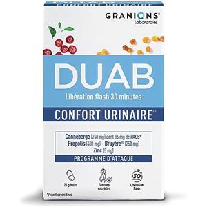 GRANIONS Duab - 60 Capsule - Formula brevettata - Cranberry, Propoli, Oligoelemento (Zinco) - Benessere femminile - Laboratoire des Granions - Marque Française