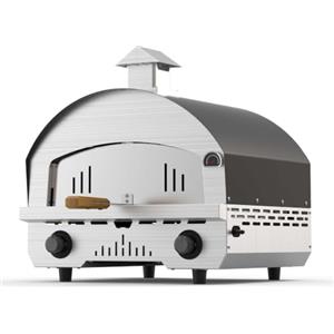 Megashopitalia Forno per Pizza a Gas in Acciaio Inox Doppio Bruciatore Speedy500 con Pietra Refrattaria 500 gradi Forno per Pizza da Esterno (Forno Speedy500)