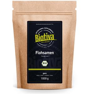 Good Organics GmbH Biotiva semi di psillio interi 1000g da agricoltura biologica