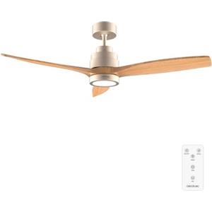 Cecotec Ventilatore da Soffitto con Luce EnergySilence Aero 5295 GoldWhite. 40 W, Diametro 132 cm, Lampada a LED, Telecomando, 6 Velocità, Timer Fino a 8 Ore, 3 Pale, Estate/Inverno