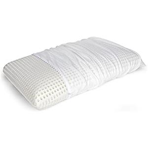 Dmora Talamo Italia - Cuscino per letto, 100% Made in Italy, Guanciale sfoderabile a saponetta in Memory Foam forato, Anallergico e Traspirante, 70x40xh16 cm.