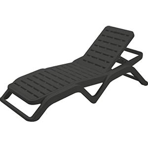 Dmora - Lettino Prendisole Ercolano, Sdraio da Giardino Regolabile, Lettino da Esterno, 100% Made in Italy, 192x72h100 cm, Antracite