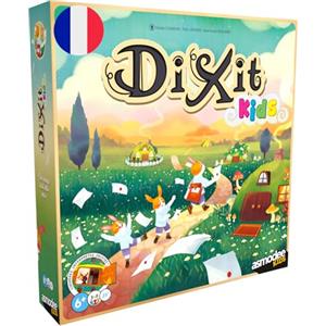 Asmodee - Dixit Kids - Libellud - Gioco cooperativo per bambini - Gioco da tavolo in famiglia - Carte immagini illustrate - Da 6 anni - 3 a 6 giocatori - 25 min - Versione francese.