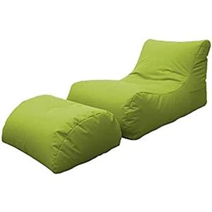 Dmora Pouf Crinum, Poltrona Multiuso, Poltroncina Sacco, Pouf poggiapiedi, Made in Italy, 120x80 h60 cm, Verde