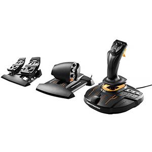 Thrustmaster T16000M FCS Flight Pack - Joystick, Manetta e Timone - PC | Volo avanzato, 16 e 14 pulsanti programmabili, manetta fluida e precisa, pedali timone ad alta precisione, effetto Hall
