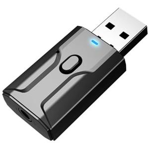 Viojrlly USB Bluetooth 5.0 Adattatore, 2 in 1 Ricevitore Bluetooth Trasmettitore, Mini Adattatore Wireless Audio Portatile per TV/PC/Cuffie/Autoradio/Stereo/Sistema Audio Domestico