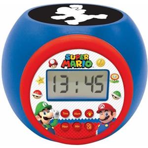 Lexibook - Nintendo Super Mario Sveglia con proiettore con Snooze Funzione, Luce Notturna con Timer, Schermo LCD, a Batteria, RL977NILXB
