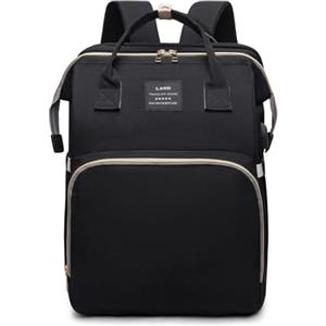 Chickwin Zaino Cambio Neonato con Fasciatoio, Zaino Neonato Multifunzione Mamma Zaino per Neonati per Viaggio Borsa Fasciatoio Portatile Grande per Mamma e Papà (31x20x41cm,Nero)