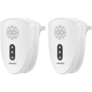 HNYGS-EU 3 Modalità Repellente Antizanzare Ultrasuoni, Per Topi per Insetti, Anti, Zanzare, Formiche, Ratti, Scarafaggi, Mosche, Sicuro per Umani e Animali Domestici, Controllo Parassiti Senza Chimici (2 Pack)