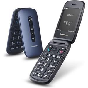 Panasonic KX‑TU550EXC, Cellulare 4G per Anziani, Fotocamera 1,2 MP, telefono per anziani, Display 2,8, caratteri grandi, facile da usare, Standby fino a 290 ore, Blu