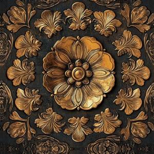 Livelynine Carta da Parati Adesiva Muro Oro e Nero Fantasia Floreale Carta Adesiva per Pareti Fiori Faux 3D Effetto Pellicola Adesivo per Mobili Fantasia Forale Nera e Oro Cassetti Armadio 44.5CMx2M