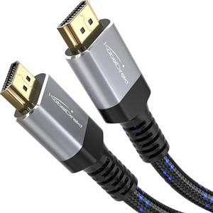 KabelDirekt - Cavo HDMI 8K/4K - 1,5m, nylon, metallo