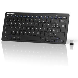TECKNET Tastiera Wireless PC, Tastiera Senza Fili per PC Laptop Windows e Android, Durata della Batteria Molto Lunga, Layout Italiano QWERTY, Silenzioso e Ultra Sottile