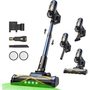 Vexilar V12 Aspirapolvere Senza Fili Potente,58000 Pa/ 50Min Aspirapolvere Lavapavimenti Scopa Elettrica Senza Fili Antigroviglio,Ultraleggero,Aspirapolvere Senza Sacco per Pavimenti/Tappeti/Peli