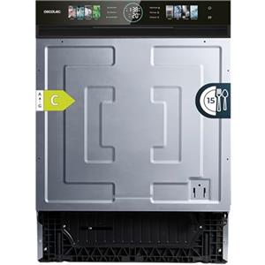 Cecotec Lavastoviglie Semi-Integrata 60cm Bolero Aguazero 6620 S-BI C, 1850W, 15 Coperti, 8 Programmi, Motore Inverter, Display FullColor XXL, Smart Wash, Turbo Dry+, AutoClean, Dual Zone Wash