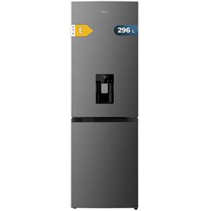 Cecotec Frigorifero Combinato 2 Porte con distributore d'acqua Bolero CoolMarket Combi 296 DF WD Dark E. 296L, 60cm di larghezza, Funzioni FastCooling, FastFreezing e DeFrost, LED interno, Dark Inox