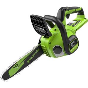 Greenworks 24V Motosega Senza Fili,Motosega Elettrica a Batteria Brushless 25cm con Olio Automatico, Velocità Catena 7.8m/s, Solo Strumento