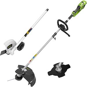 Greenworks Tagliabordi e Decespugliatore Elettrico 230V 1200W Taglio 40cm 2mm filo/coltello 5500 rpm GST1246 + Greenworks Original Tagliabordi