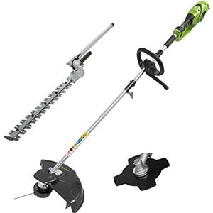 Greenworks Tagliabordi e Decespugliatore Elettrico 230V 1200W Taglio 40cm 2mm filo/coltello 5500 rpm GST1246 + Accessorio Tagliasiepi