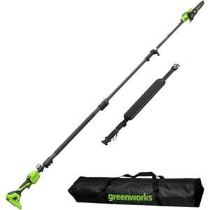 Greenworks 24V Motosega Telescopica Senza Fili, Velocità di Taglio 20m/s, Potatore a Batteria Senza Spazzole con Lama 20cm e Sistema Auto-Olio per Potatura Alberi, Solo Corpo Macchina