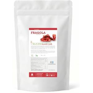 Biocal® - Fette di Fragola Disidratata Senza Zuccheri Aggiunti per Snack, Porridge, Granola, Yogurt, Muesli e Decorazione Alimentare - 130g