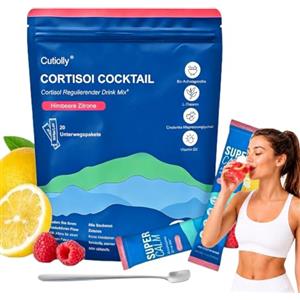 Cutiolly New Super Cortisol,20 Supercalm Cortisol,Cortisolo Abbassare Dimagrire,Favorisce Relax e Concentrazione,Senza Zucchero