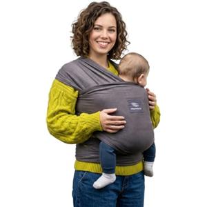manduca Sling - Fasciatoio Neonato - Marsupio Elastico e per neonati dalla nascita fino a 15 kg - Puro cotone biologico - Slate