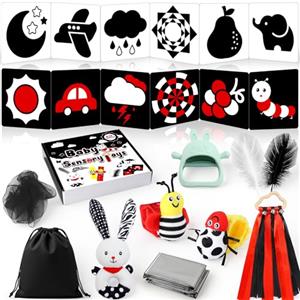 Perbabe Giochi Neonato 0-12 Mesi - 29 PCS Set Completo Montessori per Tummy Time e Palestrina, Regalo Perfetto per Baby Shower e Festa della Mamma
