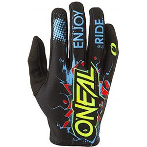 O'NEAL | Guanti da bici e motocross | Bambini | MX MTB DH FR Downhill Freeride | Materiali flessibili e durevoli, mano superiore ventilata | Guanto Matrix Youth Villain | Nero | Taglia L