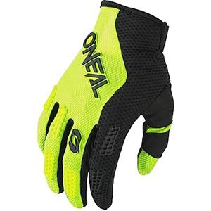 O'NEAL | Guanti Moto & Motocross | MX MTB FR Downhill | Vestibilità, Materiale Permeabile all'Aria | Guanto Element RACEWEAR V.24 | Adulti | Nero Giallo Neon | Taglia S